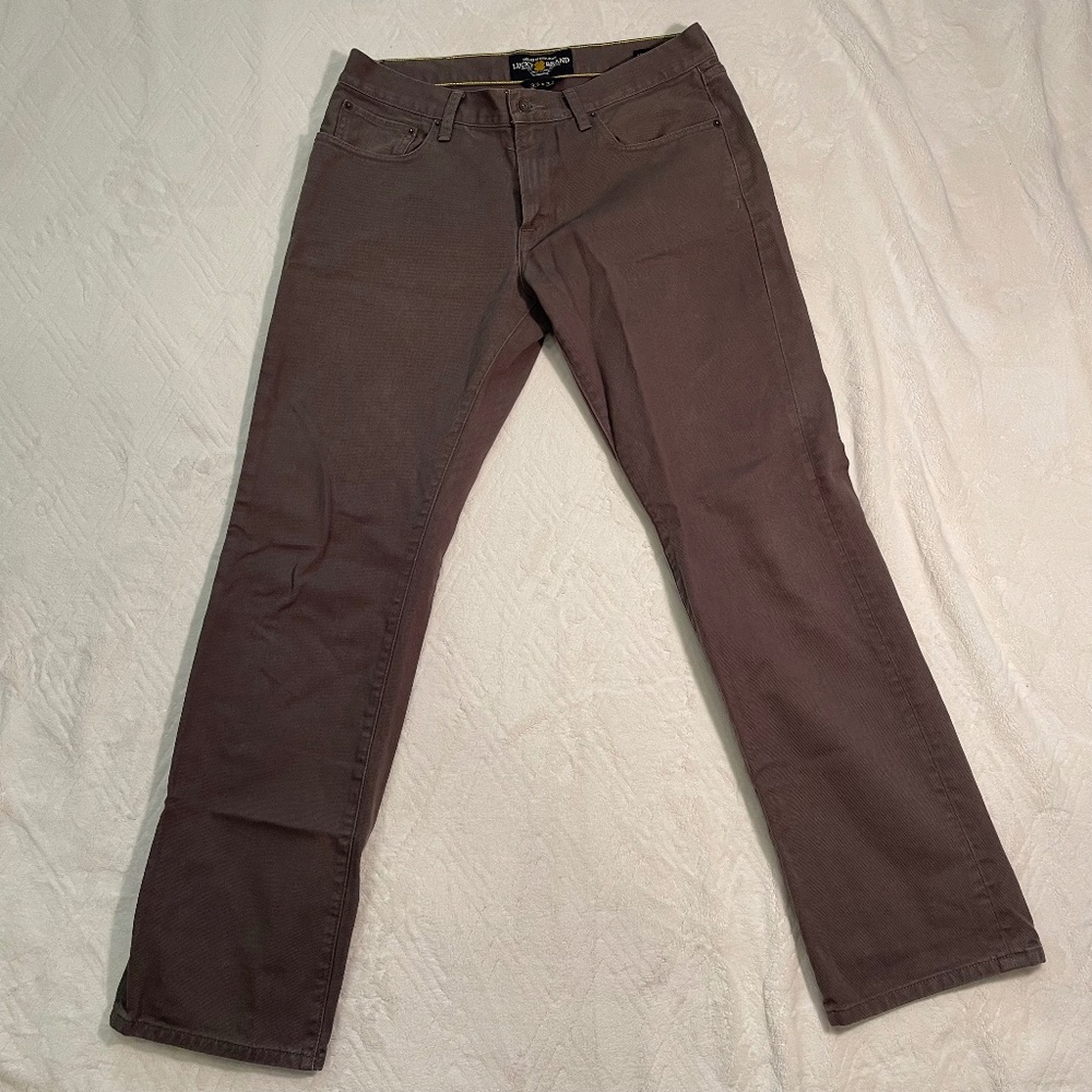 Gray Lucky Brand Jeans 221 Original Straight W33 L32